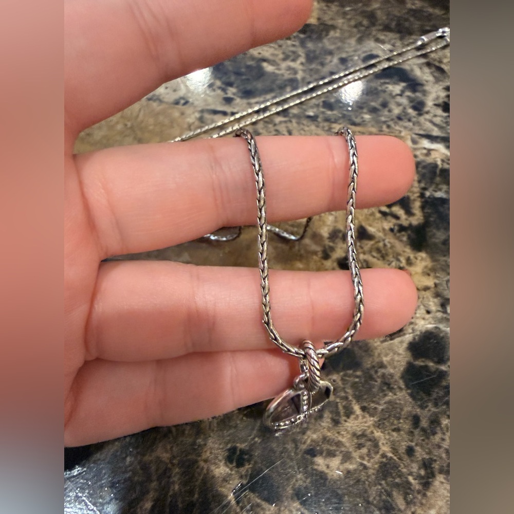 Brighton Peace Sign Crystal Pendant Necklace - Picture 5 of 8